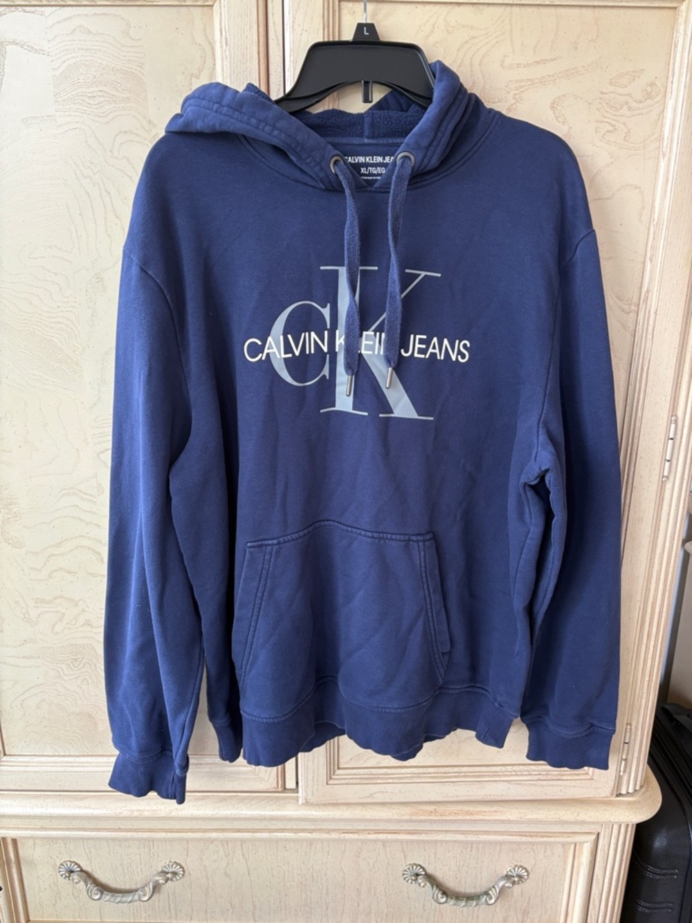 Calvin Klein Jeans Navy Pullover Hoodie with CK Logo